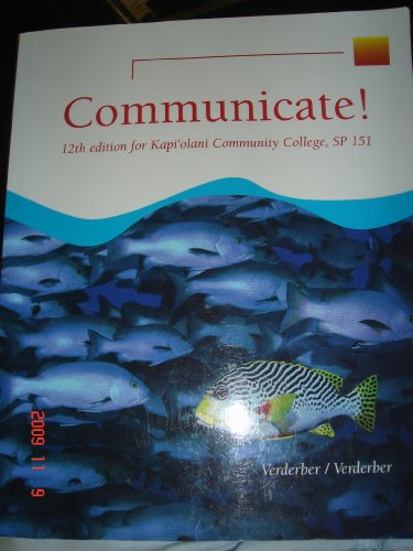 Communicate - 12th edition for Kapiolani Commun... 0495447099 Book Cover