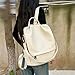 Wesccimo Genuine Leather Backpack Purse For Women Antitheft Real Soft Rucksack Fashion Designer Convertible Ladies Shoulder Bag Beige