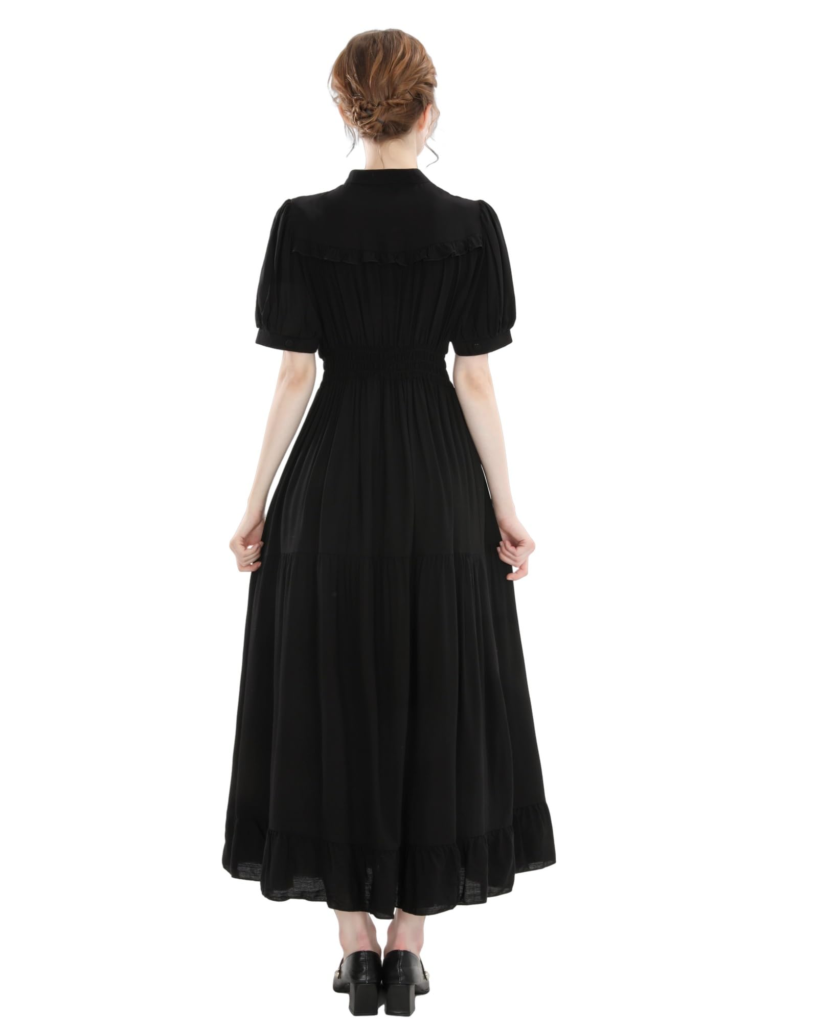 Renaissance Kleid Mittelalter Kleidung Damen Vintage Kleider Damen Kleid Kurzarm Viktorianisches Kleider Mittelalter Kleidung Polyester Baumwolle Kurzarm