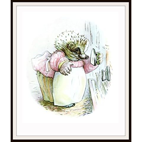 Beatrix Potter Mrs Tiggy Winkle, Vintage Art Print Reproduction, Nursery, Baby Room, Shower Gift 8 x 10" Cover