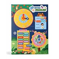 Preschool Wall Calendar for Kids Ages 3-8 | Daily Routine Chart with Weather, Days, Months & Seasons | Reusable Velcro Montessori Learning Board for Home, Classroom & Homeschool | 2025-2026