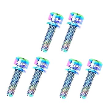 KampTrade 6 Pieces Fixed Gear Bicycle Handlebar Stem Screw Bolt Washer M5x18 Colorful