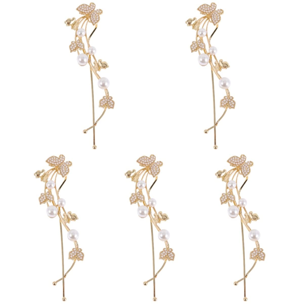LALAFINA 10pezzi Fermaglio Per Vintage Con Perle e Farfalle Da Eleganti Per Occasioni Speciali e Uso Quotidiano Accessori Per Femminili Design Raffinato e Resistente