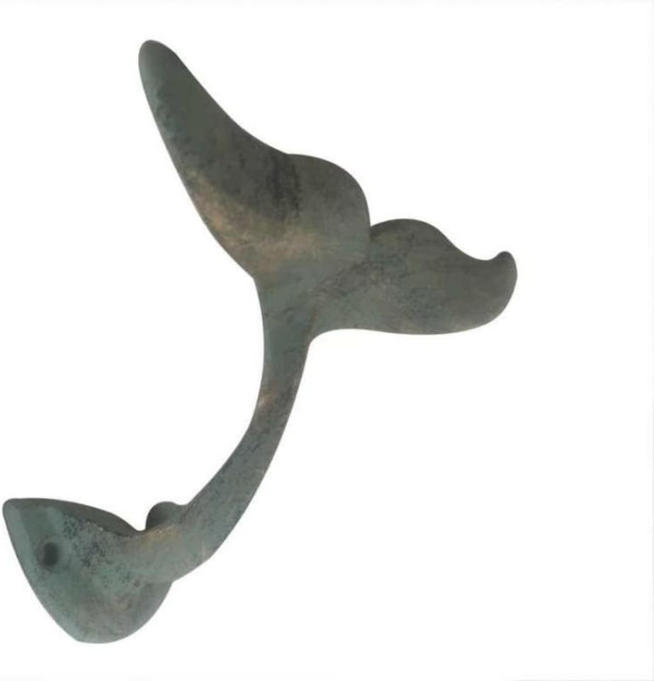 Handcrafted Nautical Decor Antique Bronze Cast Iron Decorative Whale Hook 5" - Decorative Wall Hook - Cast
