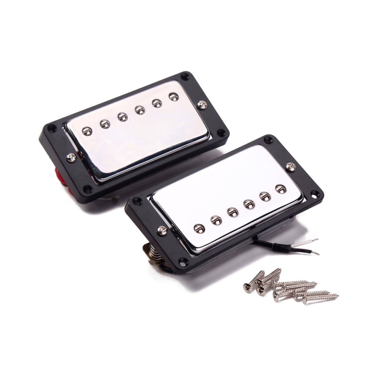 TOYANDONA Pickup Humbucker Doppia Bobina Per Chitarra Elettrica Con Pickup Al Ponte e Telaio Nero Adatto Per Chitarra Elettrica Elimina Feedback e Rumore Indesiderato e Durevole
