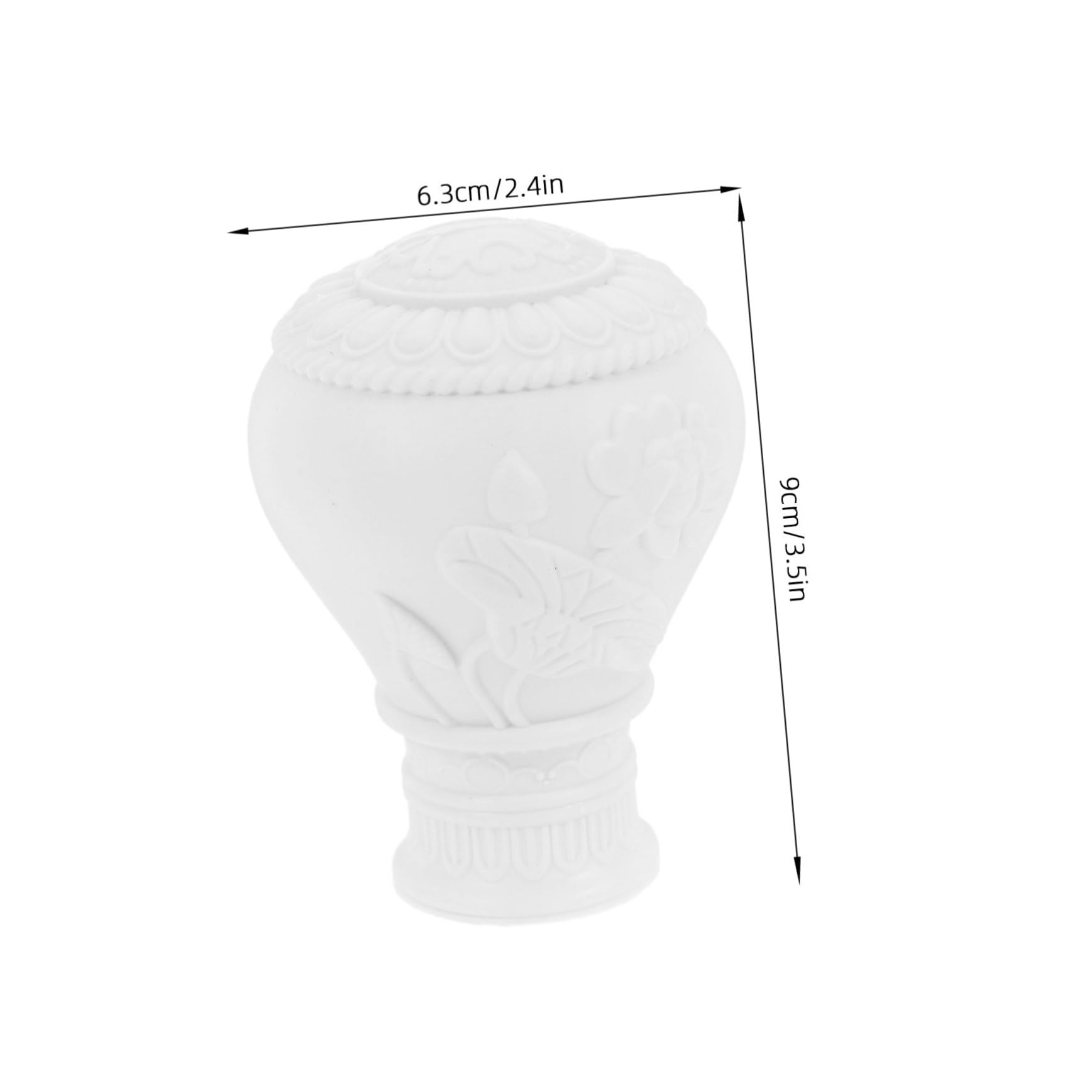 STOBAZA Elegant and 2pcs Plastic Curtain Rod Finials Decorative Ends for Drapery Rods Easy Install