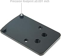 Vista 5 de DPP Titanium Montura de riel de mira trasera compatible con Glock Trijicon RMR/SRO y Holosun 407C/507C/508T (aluminio)