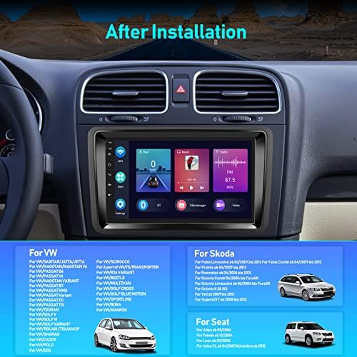 (2G + 32G) CAMECHO Apple Carplay 2 Din Android 11 Stereo for VW Radio with Sat Nav 7 Inch Touch Screen Car Stereo with Bluetooth Backup Camera Support HiFi/WIFI/FM RDS Radio for VW Golf Touran POLO