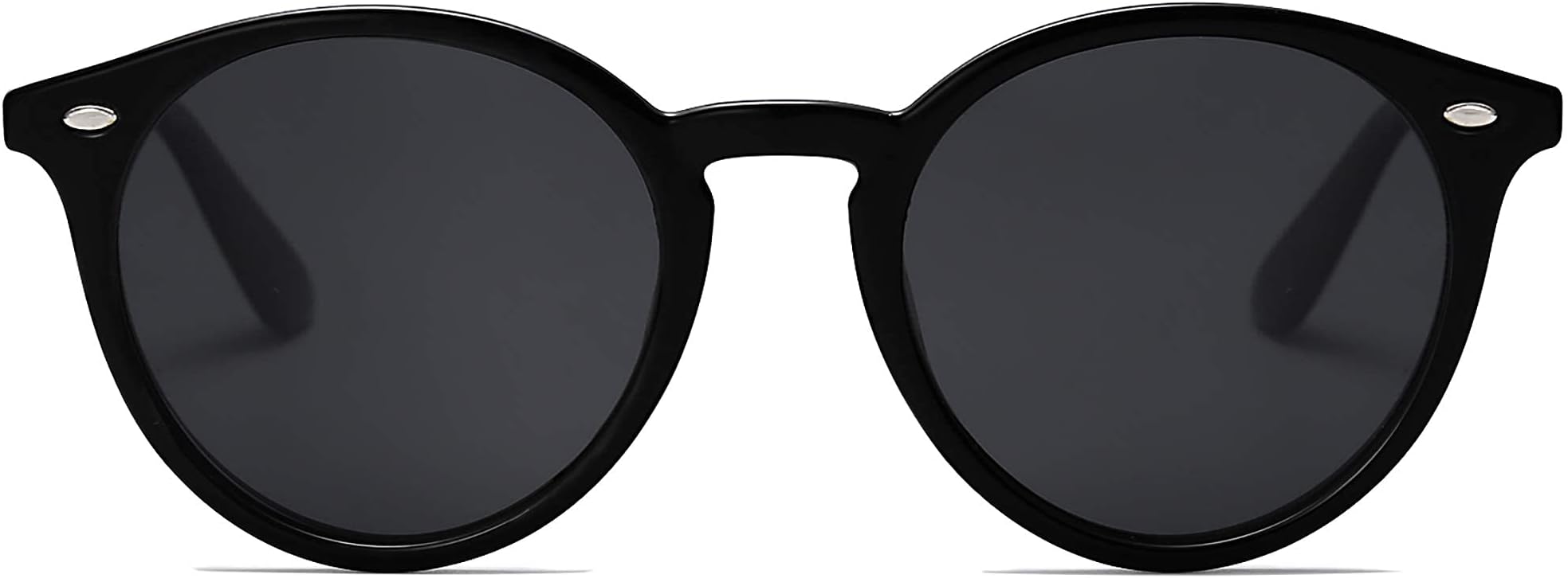 SOJOS Classic Retro Round Polarized Sunglasses UV400 Mirrored Lens SJ2069 ALL ME
