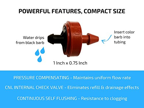 1/2 Gph Netafim Woodpecker Jr Pressure Compensating Dripper Emitters (35-Pack) Kit With Hole Punch Tool And Goof Plugs For Drip Irrigation Systems #TOP4