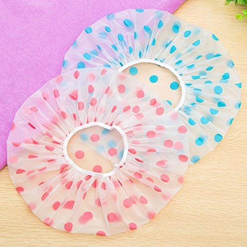Garden Of Arts Reusable Shower Caps Waterproof Women Ladies Bath Cap for Long Hair Random Color (Pack of 3)-image-42