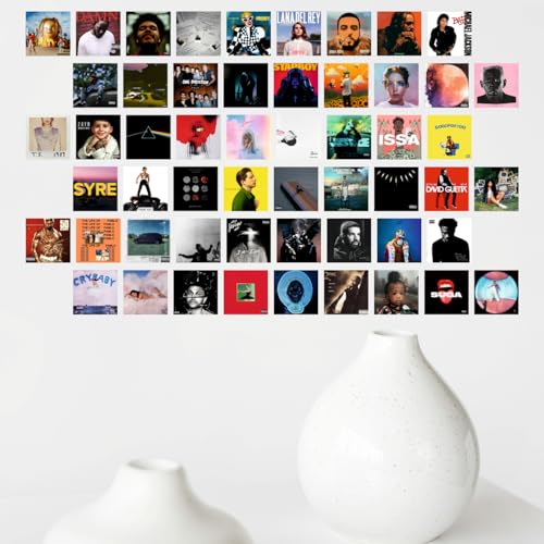 Image of SAW Music Album Posters Wall Poster - Pack Of 70 | 4 x 4 Inches | Aesthetic Artwork | Wall Decor Posters For Living Room, Bedroom, Home And Office