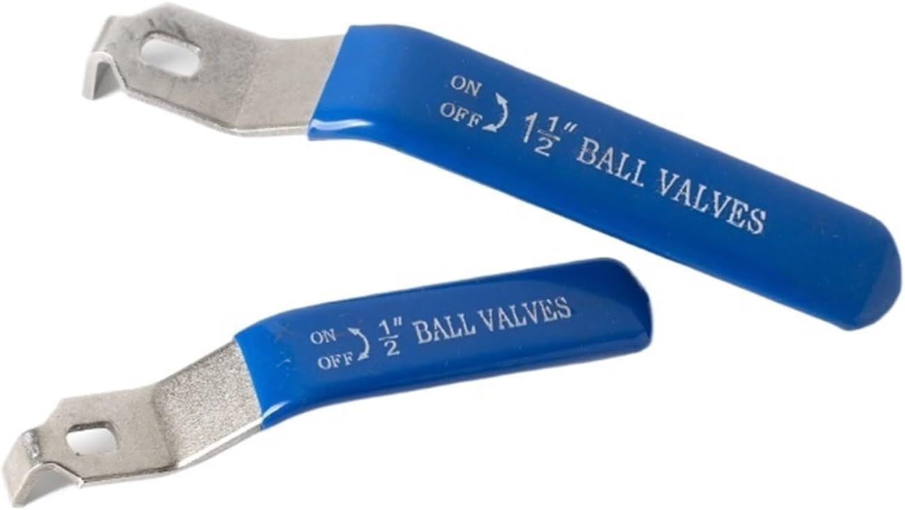Stainless Steel Ball Valve Handle Accessories, Two Piece Three Piece Water Pipe Valve Switch Handle Wrench, 4 in. 6 in. 1 in. 2(DN15(Two Pack))