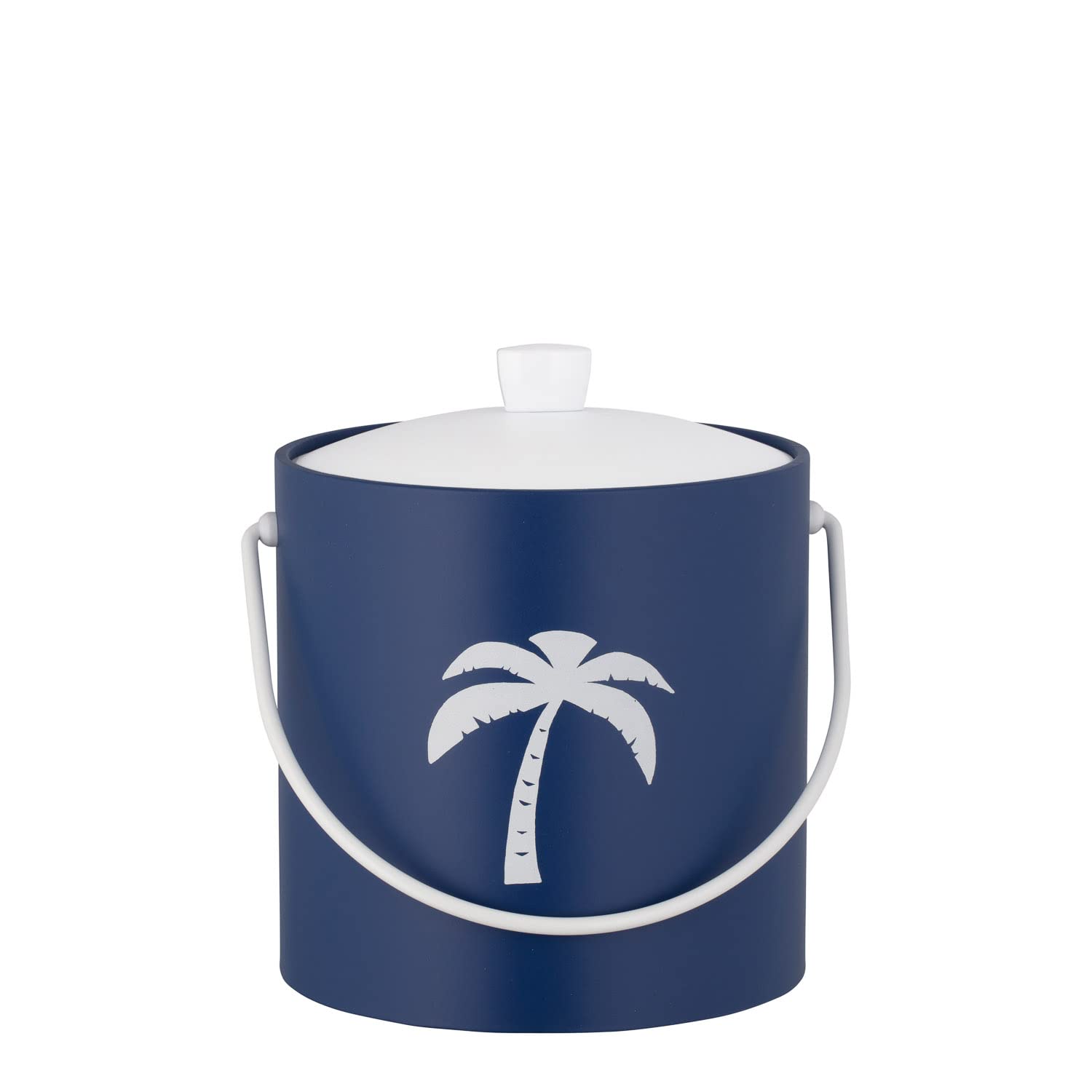 Kraftware Pastimes Ice Bucket - 3 Quart Capacity, Process Blue, Insulated, Leatherette Wrap Design - View #7