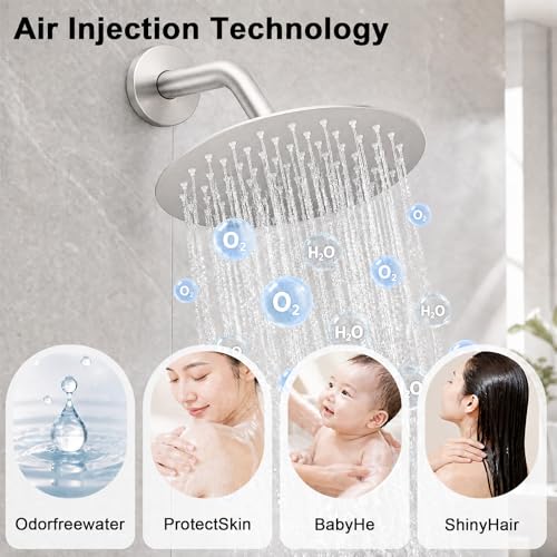 Robinet de douche noir mat élégant avec accessoires complets pour douche - 5