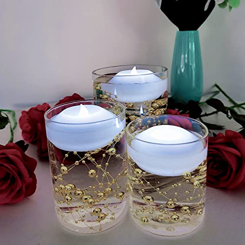 Ardux Led Floating Candles, 3-Inch Wax Waterproof Candle Tealight Night Light Flameless Candle With Battery-Powered For Wedding Party Decoration (Pack Of 4) #TOP1
