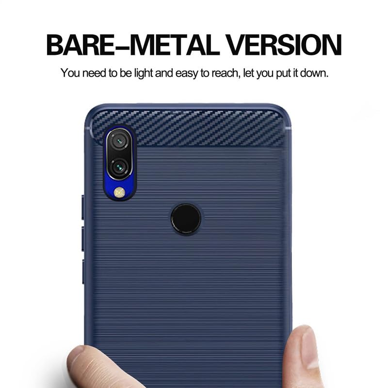 Image of Basic Case for Redmi 7 / Redmi Y3 (Carbon Fibre Blue)