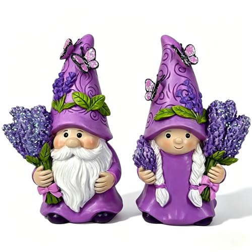 Set de Figuras Gnomo Lavanda Sueño 2 Piezas