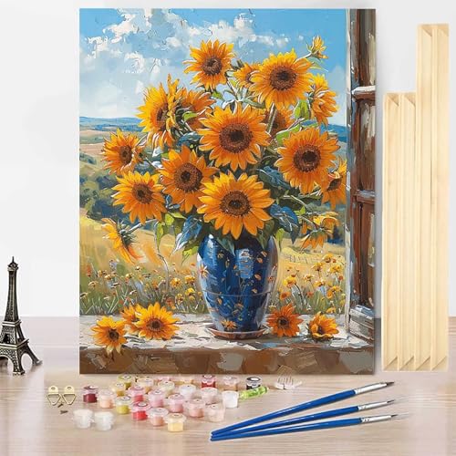 Paint by Numbers for Adults with Frame A G 40x50, l h DIYGfW^G Ђ܂ io[yCg S҂Ƒl - KpΏ CeA Ǐ z[fR[V -j2503U