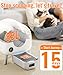 Self Cleaning Litter Box - Large Automatic Cat Litter Box Self Cleaning, All Litter Suitable, 1 Roll Garbage Bags and Mat, App Control, White grey1