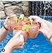 COPPure Moscow Mule Copper Mugs Set of 4 - Pure 100% Solid Hammered, Unlined Copper Cups For Icy Cold Cocktails - Recipes Included - Makes A Great Gift for him or her