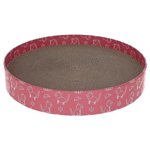 Kerbl Pet Griffoir pour Chat Circle Carton, Pink, Ø 34 cm