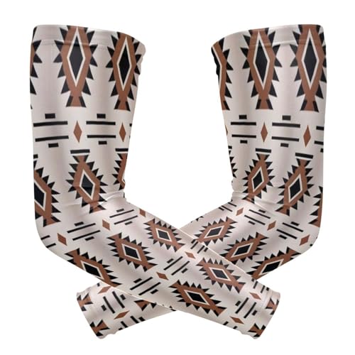 Kigai Vintage Print UV Sun Protection Arm Sleeves for Men Women Cooling Compression Sports Arm Sleeves Tattoo Cover Up