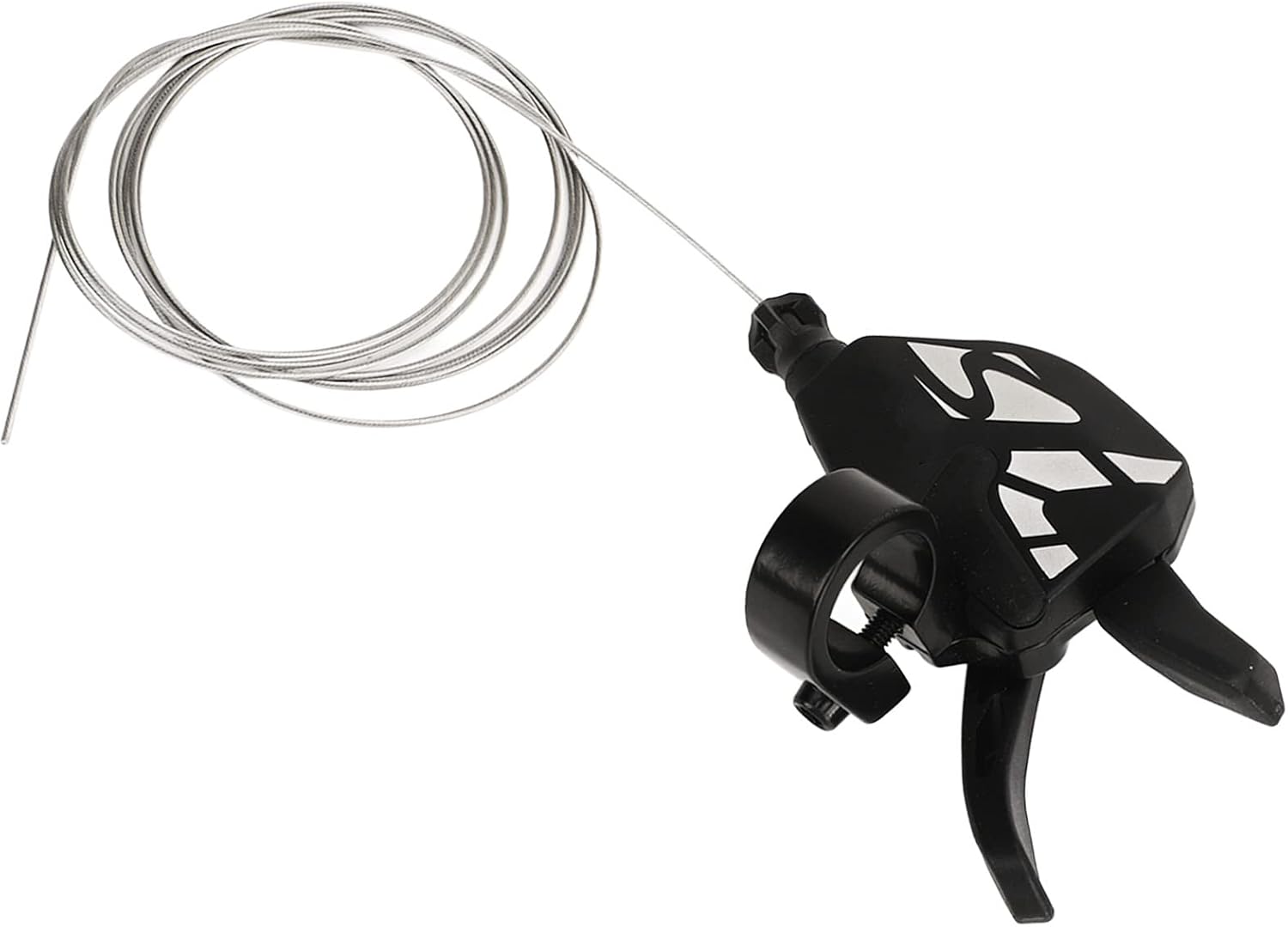 7 Speed Bike Thumb Gear Shift Lever, Black Aluminum Alloy, Lightweight Design - Smooth Transmission, Ideal for Bicycle Handlebars