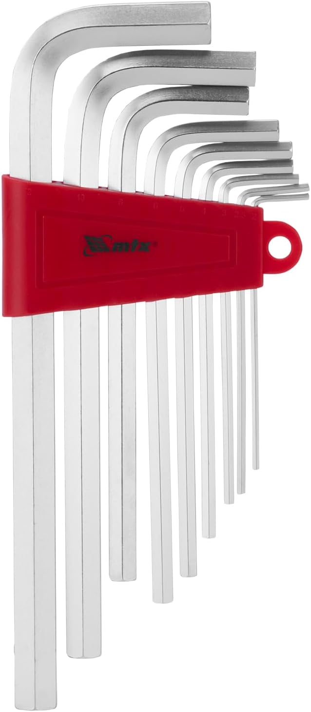 MTX Jogo de Chaves Hexagonais Torx Longas com Acabamento Acetinado, Kit de Chaves Torx Resistentes