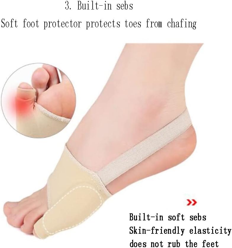 DEAVER Bunion Toe Separator Spreader,Soft Anti-Wear Anti-Pain Care Cover,Eases Pain, Hallux Valgus Correction Guard Cushion, Concealer Thumb Protector