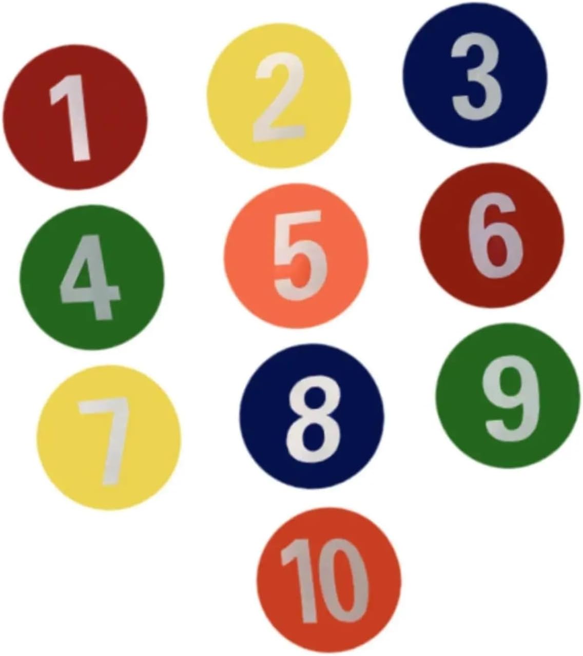 Spot Markers 10pcs Numbered Floor Dots Markers Flat Disc Markers Speed Agility Skill Training Mat Landmark Mat for Basketball Court Floor for Training Exercise Drills Gym Football