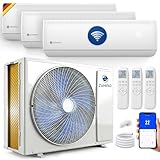 ZENIRO Multi Split Klimaanlage 3 Innengeräte Set (3 x 3,5kW) Klimagerät Air...