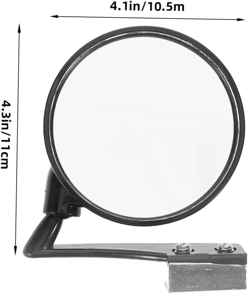 2Pcs Wide Angle Convex Rear View Mirror for Cars Reduction Easy Installation Black Mirror for Vehicle Safety and Driving Instructors