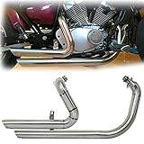 Silenziatore di scarico moto Materiale: acciaio inossidabile, colore: nero, cromato
