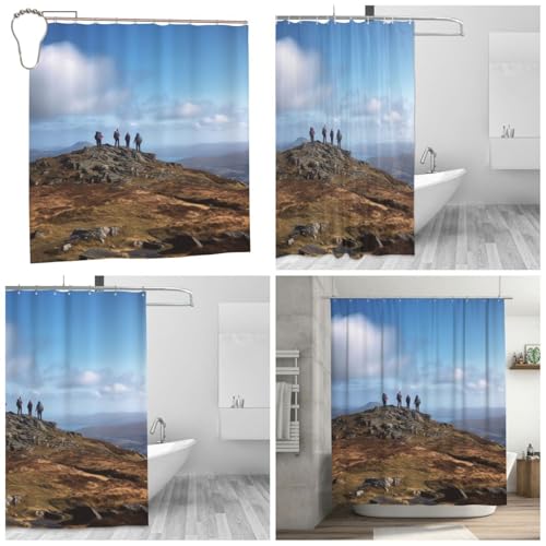 Rideau de douche imperméable 183x183 cm avec 12 crochets - 8