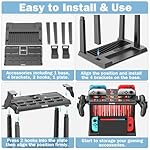 Switch Games Organizer Station with Controller Charger, Charging Dock for Nintendo Switch Interactive Gaming Figures & OLED Joycons, Stands for TV Dock, Stands - Image 5