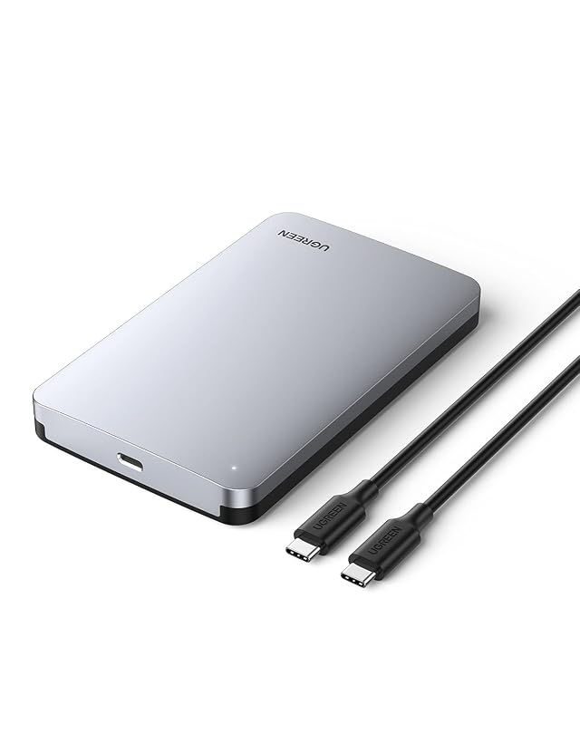 UGREEN USB C Hard Drive Enclosure for 2 5 SATA SSD HDD - Aluminum USB C to SATA