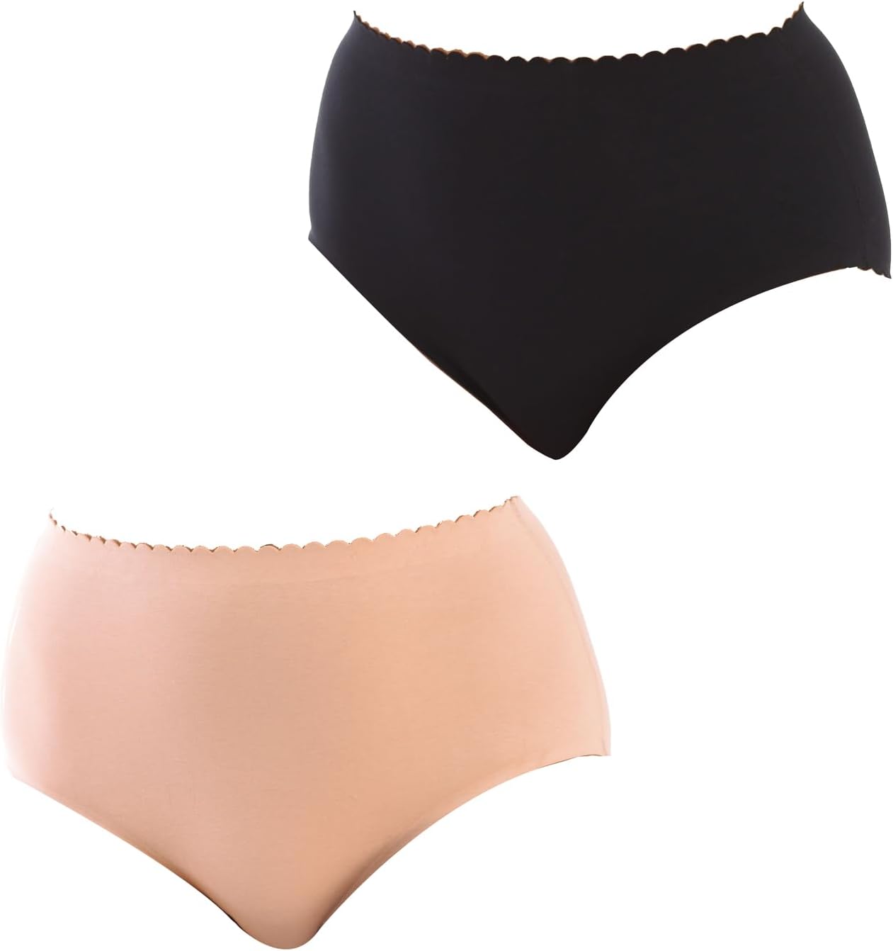 DIM High Waist Body Touch Easy X2 Ladies Panties (2-Pack), New skin/black