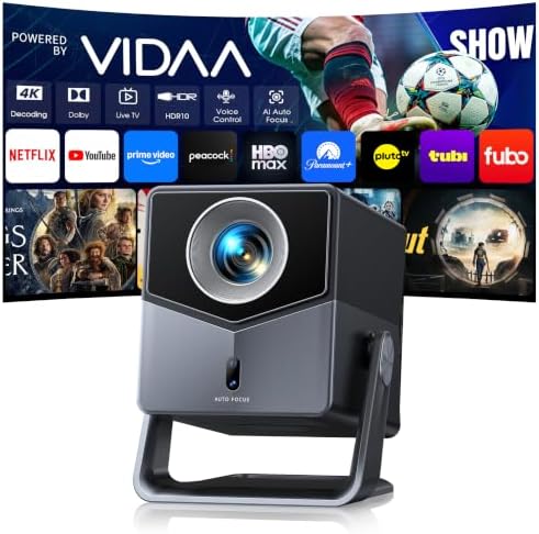 Smart Projector 4K [VIDAA Live TV & 36W Dolby & Voice Control] wi...