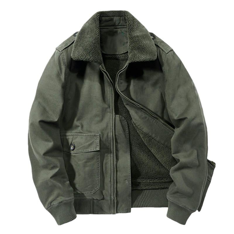 Chaqueta de trabajo corta para hombre en algodón grueso y resistente 6