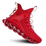 Hello MrLin Chaussures de course à pied pour homme - Style hip-hop - Rouge - Rouge, 43.5 EU