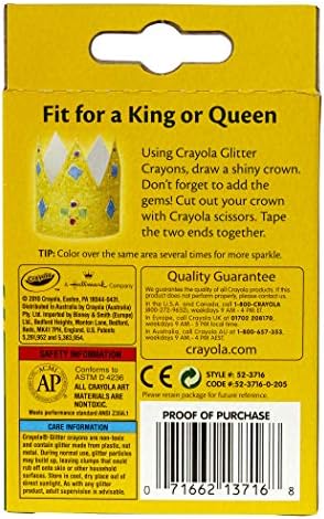 CRAYOLA - 52-3716 Glitter 16 Wax Crayons