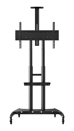 LUXOR FP4000 Soporte de TV LCD de altura ajustable de gran capacidad, 25 libras, soporte 39.25 pulgadas de ancho x 28.25 pulgadas de profundidad x
