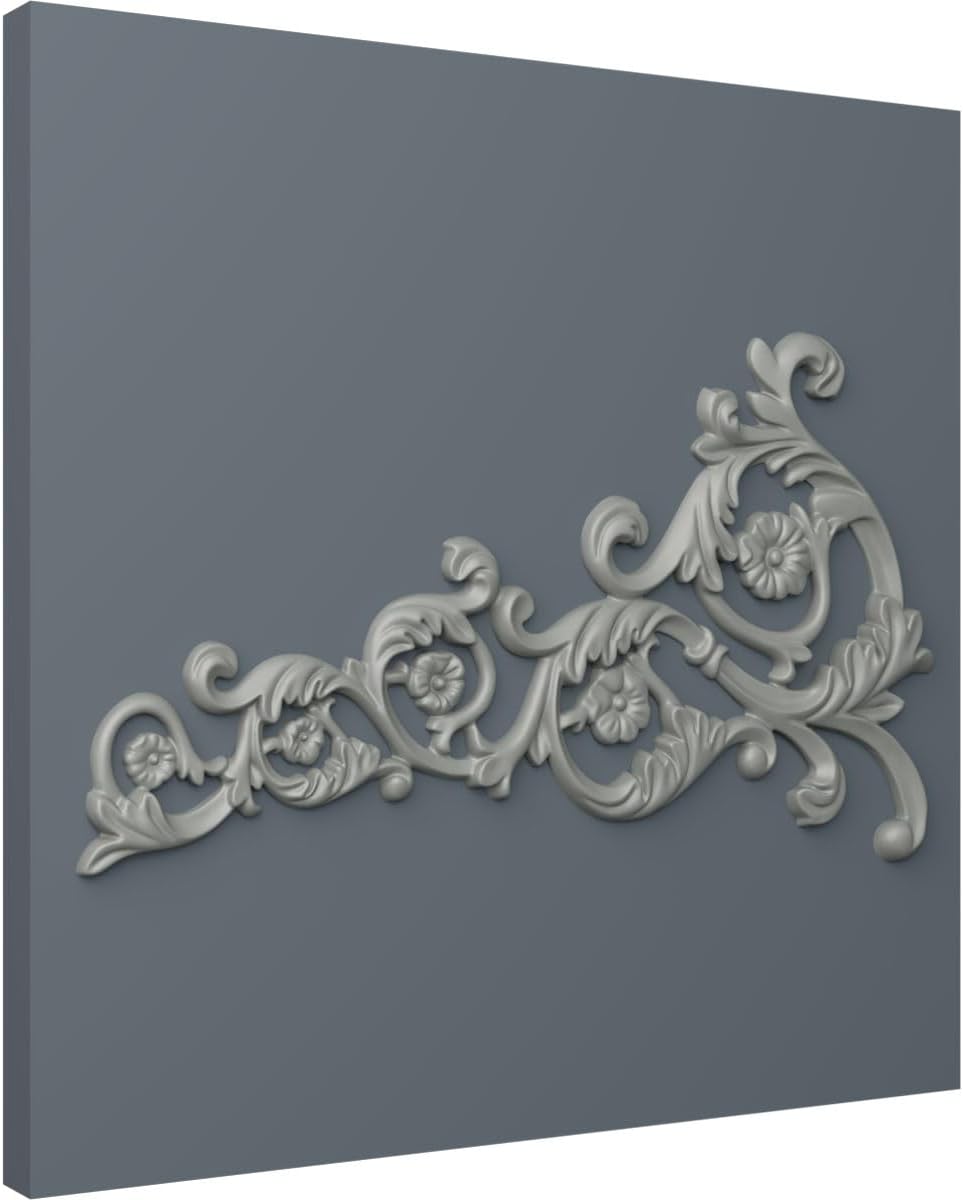 Ekena Millwork ONL19X11X01AV-L Avery, LeftUrethane Onlays, 19 1/8"W x 11"H x 5/8"P, Primed