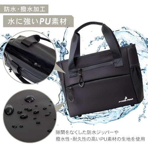 [PYKES PEAK] パイクスピーク ゴルフ ラウンドトートバッグ ラウンドポーチ 【防水 撥水加工】 カートバッグ ラウンドバッグ ゴルフバッグ メンズ レディース【ネイビー】 6枚目