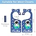 Imtively Baby Closet Dividers for Clothes Organizer - Set of 8 Wooden Double-Sided Blue Baby Clothes Size Hanger Organizer from Newborn to 24 Months for Daycare Wardrobe, Boy Nursery Decor