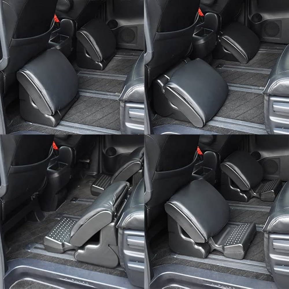 Amazon.co.jp: 汎用 オットマン フットレスト 1個 車用 ブラック PVC