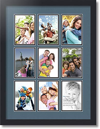 ArtToFrames Collage Photo Frame Double Mat with 9-4x6 Openings with