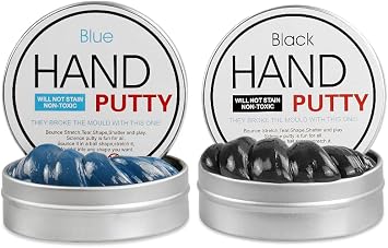 JAYEE Slime Putty, 2 Pack Blue and Black Slime with Upgraded Magnet Gift for Boys Girls Adults