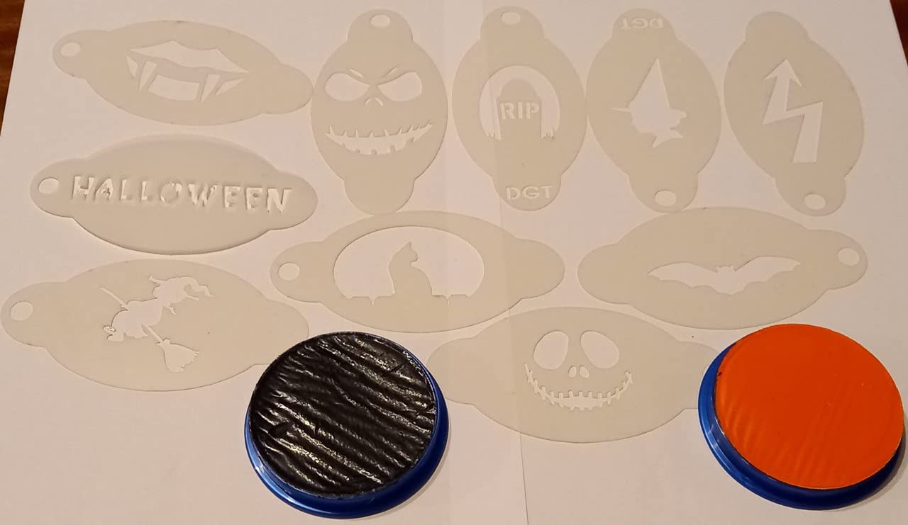 Pochoirs de peinture pour visage Halloween pour réussir facilement vos maquillages de fête